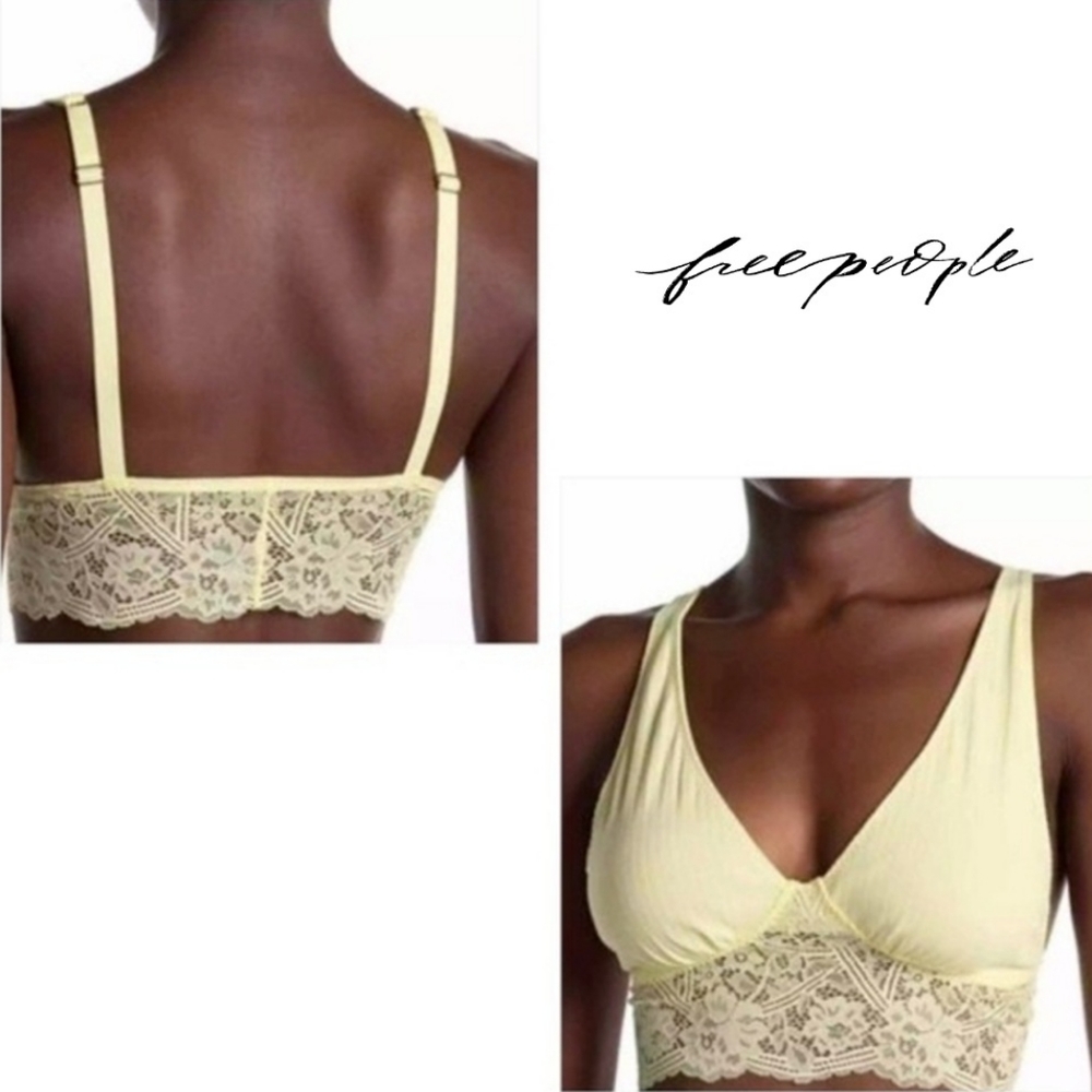 BNWT Free People Intimately Yellow Daybreak Teegan Bralette
